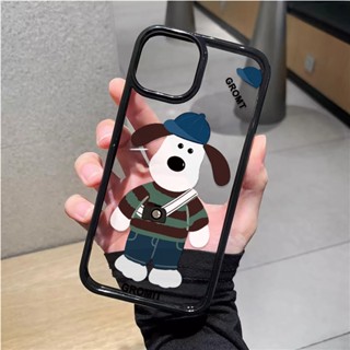 เคสโทรศัพท์มือถืออะคริลิคใส แบบแข็ง ลายสุนัขน่ารัก สําหรับ iphone 14promax 11 13 12 7Plus 8 X XS Max