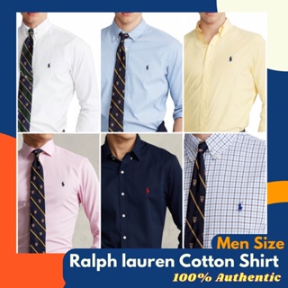 เสื้อเชิ้ต Polo Ralph lauren Cotton Shirt Men size ของแท้