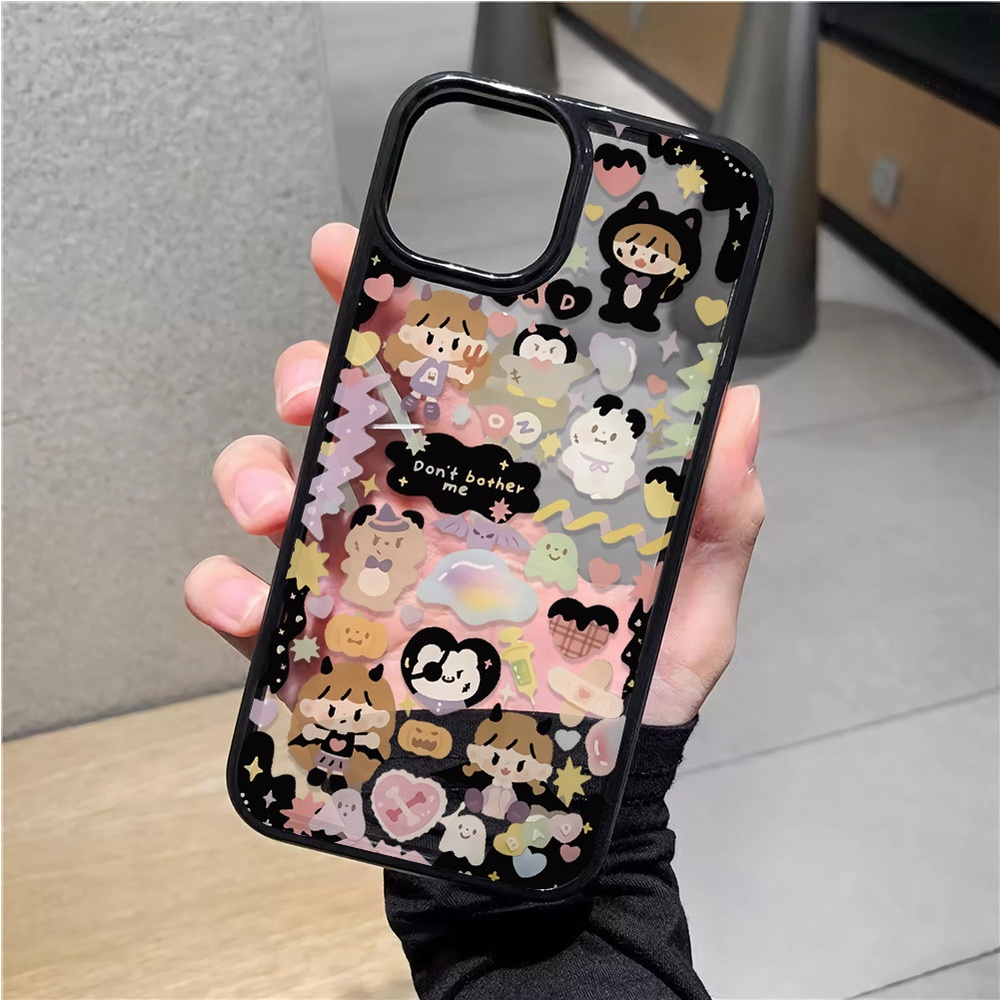 เคสโทรศัพท์มือถืออะคริลิคใส แบบแข็ง ลายการ์ตูน สําหรับ iphone 14promax 11 13 12 7Plus 8 X XS Max