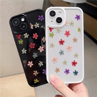 เคสโทรศัพท์มือถืออะคริลิคใส แบบแข็ง ลายดอกไม้น่ารัก สําหรับ iphone 14promax 11 13 12 7Plus 8 X XS Max