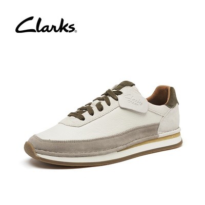 Clarks รองเท้าผ้าใบ รองเท้าวิ่ง แบบผูกเชือก สไตล์วินเทจ สําหรับผู้ชาย