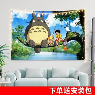 พรมปูพื้นหลัง ลายการ์ตูน My Neighbor Totoro น่ารัก สําหรับตกแต่งบ้าน หอพัก