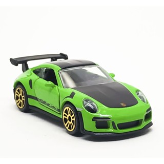 Majorette Porsche 911 GT3 RS - Letter Stripe Side Green/Black ล้อ D5SG Scale 1/71 (8cm) ไม่มี package