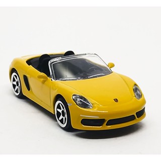 Majorette Porsche 718 Boxster Yellow ล้อ 6SC Scale 1/58 (8cm) ไม่มี package