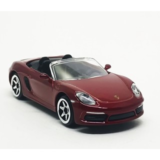 Majorette Porsche 718 Boxster Dark Red ล้อ 6SC Scale 1/58 (8cm) ไม่มี package