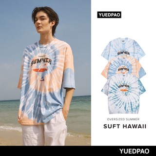 Yuedpao  ยอดขาย No.1 รับประกันไม่ย้วย 2 ปี เสื้อยืดเปล่า เสื้อยืด Oversize set summer suft