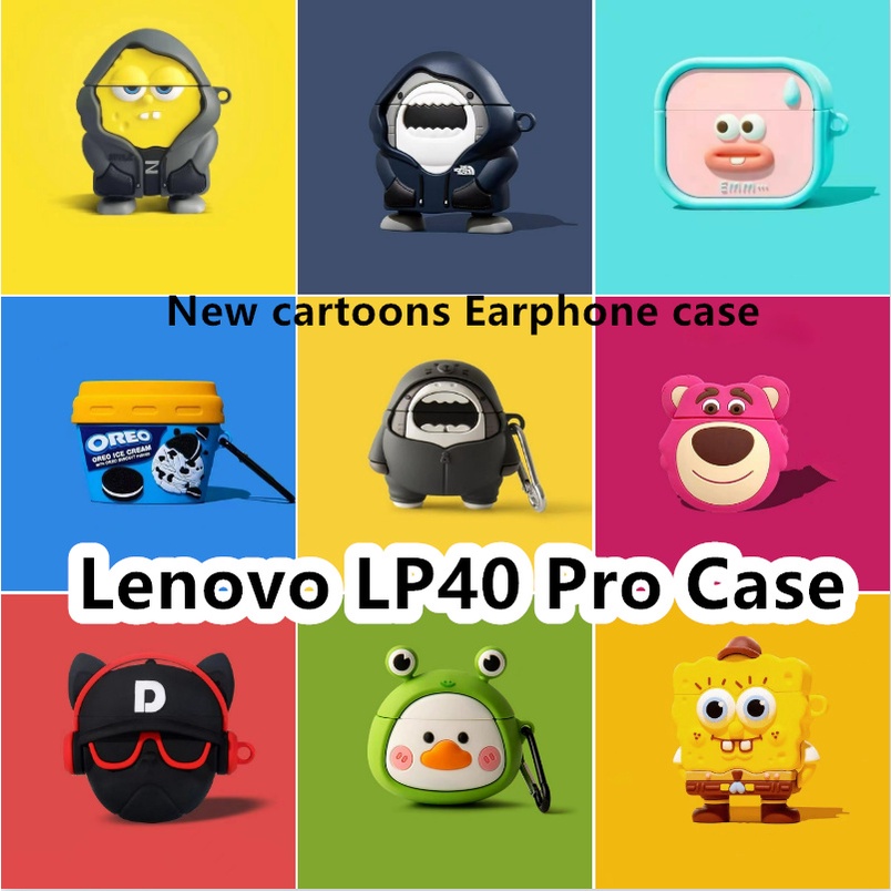 พร้อมส่ง!  Lenovo LP40 Pro Case Lenovo LP40 Pro เคส เคสหูฟัง แบบนิ่ม ลายการ์ตูนหมี และเป็ดน่ารัก สําหรับ