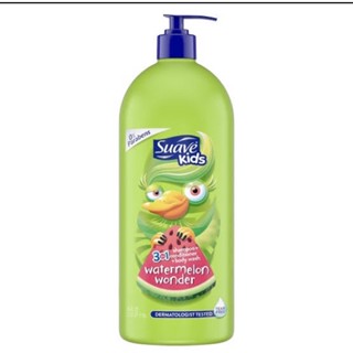 นำเข้าจากอเมริกา🇺🇸 Suave kid’s watermelon 3in1 (532ml.) ขวดใหญ่