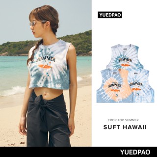 Yuedpao  ยอดขาย No.1 รับประกันไม่ย้วย 2 ปี เสื้อยืดเปล่า เสื้อยืด Crop summer suft