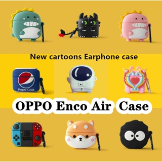 พร้อมส่ง! เคสหูฟัง แบบนิ่ม ลายการ์ตูน สีพื้น สําหรับ OPPO Enco Air