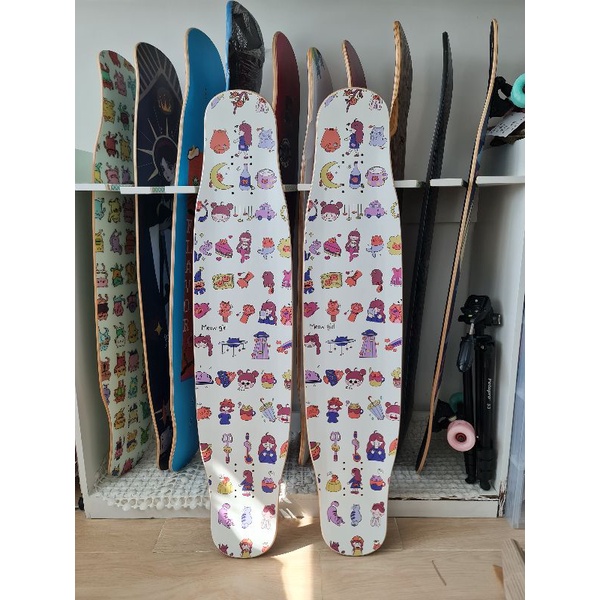🔥ลองบอร์ด Rebirth Longboard Meow Girl พร้อมส่ง พร้อมเล่น ประกอบฟรี Dancing Freestyle Longboard