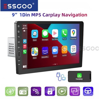 Essgoo เครื่องเล่น MP5 วิทยุ android 1 DIN สเตริโอ หน้าจอสัมผัส 9 นิ้ว รองรับกล้องหลัง สําหรับรถยนต์