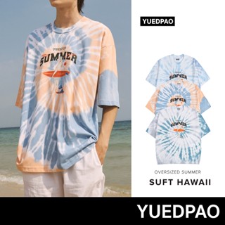 Yuedpao  ยอดขาย No.1 รับประกันไม่ย้วย 2 ปี เสื้อยืดเปล่า เสื้อยืด Oversize summer suft