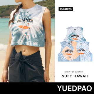 Yuedpao  ยอดขาย No.1 รับประกันไม่ย้วย 2 ปี เสื้อยืดเปล่า เสื้อยืด Crop summer suft