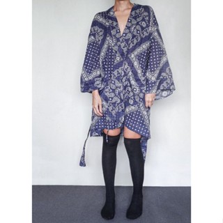 Axis Linen cotton half kimono Jacket mini dress