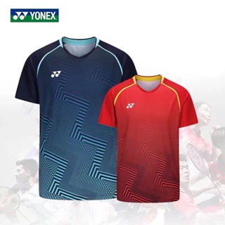 เสื้อกีฬาแบดมินตันแขนสั้น ลายทีม YONEX สําหรับผู้ชาย และผู้หญิง