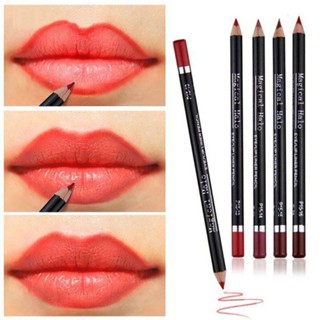 💄ดินสอเขียนขอบตาแบบติดทนนาน Lipliner สีสันสดใสติดทนยาวนาน