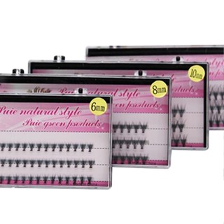 💄แต่งหน้ามืออาชีพ 60 ชิ้น Clusters ตา Lashes Grafting False Eyelashes