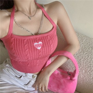 Halter คอผูกรักเสื้อครอปสั้น 2023 ฤดูร้อนใหม่