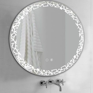 FOCCO FLORA กระจกไฟทรงกลม 5 x 60 x 60 ซม. M0038 FLORA LED MIRROR ROUND 5 x 60 x 60 CM. Mirror &amp; Mirror Cabinet Bathroo