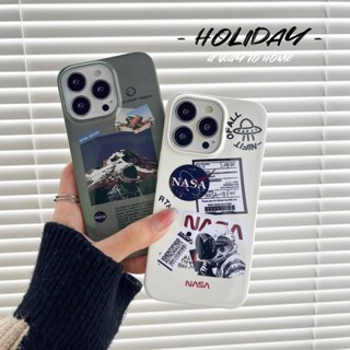 เคสโทรศัพท์มือถือแบบแข็ง ลายนักบินอวกาศ NASA สําหรับ IPhone 14promax 14pro 13promax 12 11