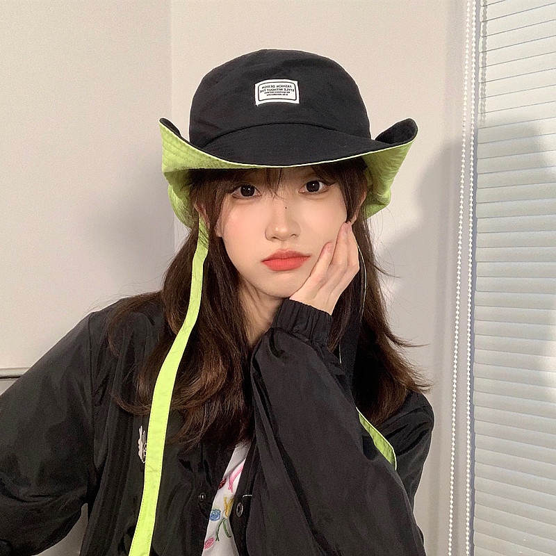 หมวกปีกกว้าง หมวกคาวบอย กันแดด ระบายอากาศ สองด้าน สไตล์ญี่ปุ่น สตรีท ฤดูใบไม้ผลิ ฤดูร้อน ใส่กลางแจ้ง คาวบอย สําหรับผู้ชาย ผู้หญิง