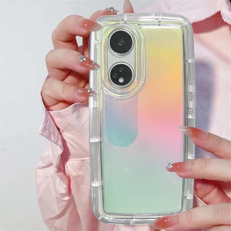 เคส OPPO Reno 8T 8 Z 7Z Reno7 Reno10 10 Pro 5G เคส OPPO Reno6Z 5G เคส OPPO A38 A18 A78 A98 A77 5G A76 A96 โทรศัพท์มือถือเจลลี่นิ่ม แบบใส หนา กันกระแทก ลายเกราะอวกาศ สําหรับ