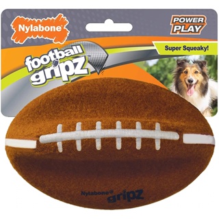 Nylabone Power Play Football Gripz Dog Toy Fetch Toy ไนล่าโบน พาวเวอร์เพลย์ ลูกฟุตบอลคาบได้