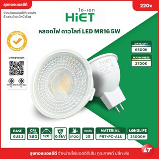 Hiet ดาวน์ไลท์ LED MR16 5W Downlight มี มอก. ประกัน 2 ปี ราคาถูก ส่งจากไทยมีหน้าร้าน