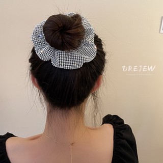 DREJEW ยางมัดผม ประดับเพชร ขนาดใหญ่ สไตล์เกาหลี แฟชั่นสําหรั…