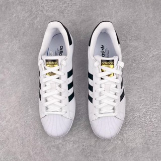 Adidas Superstar Clover Classic Shell พร้อมส่ง ADlDAS Superstar แถบดำป้ายทอง