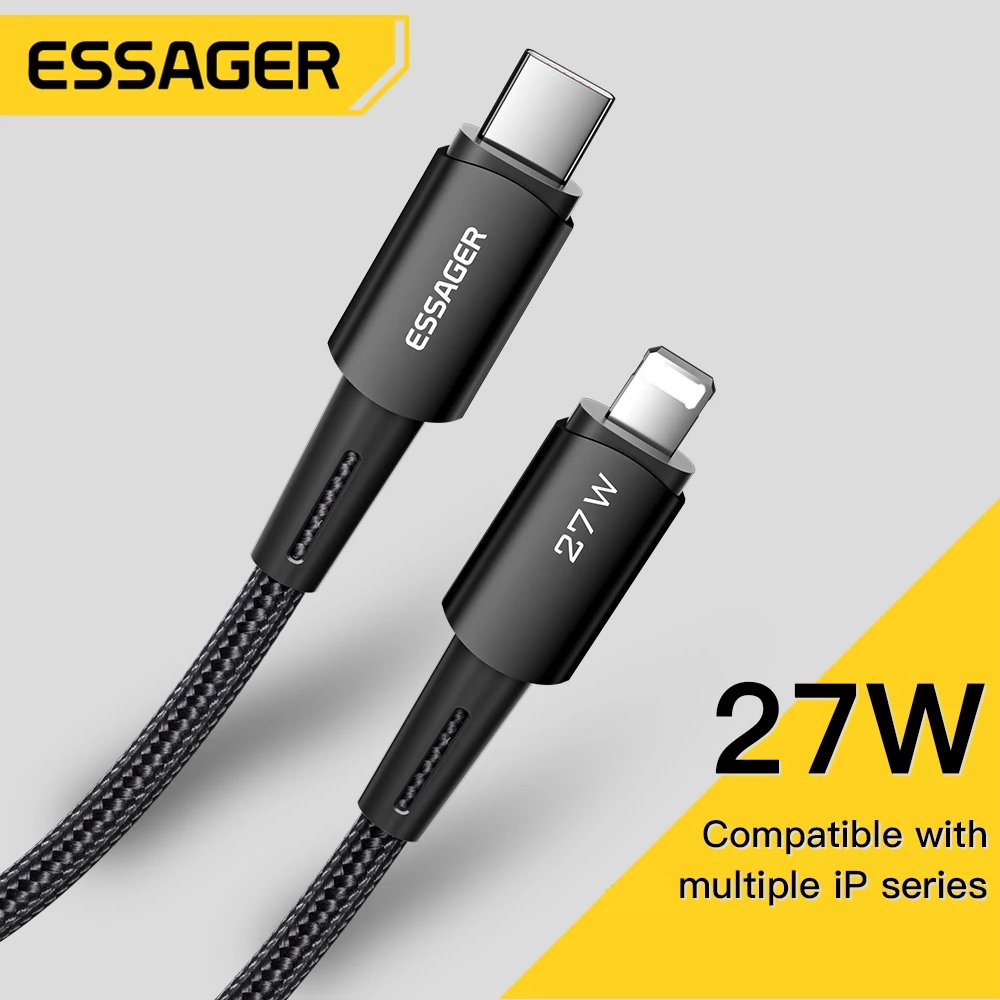 Essager สายชาร์จเร็ว 27W USB-C to Lightning PD 30W