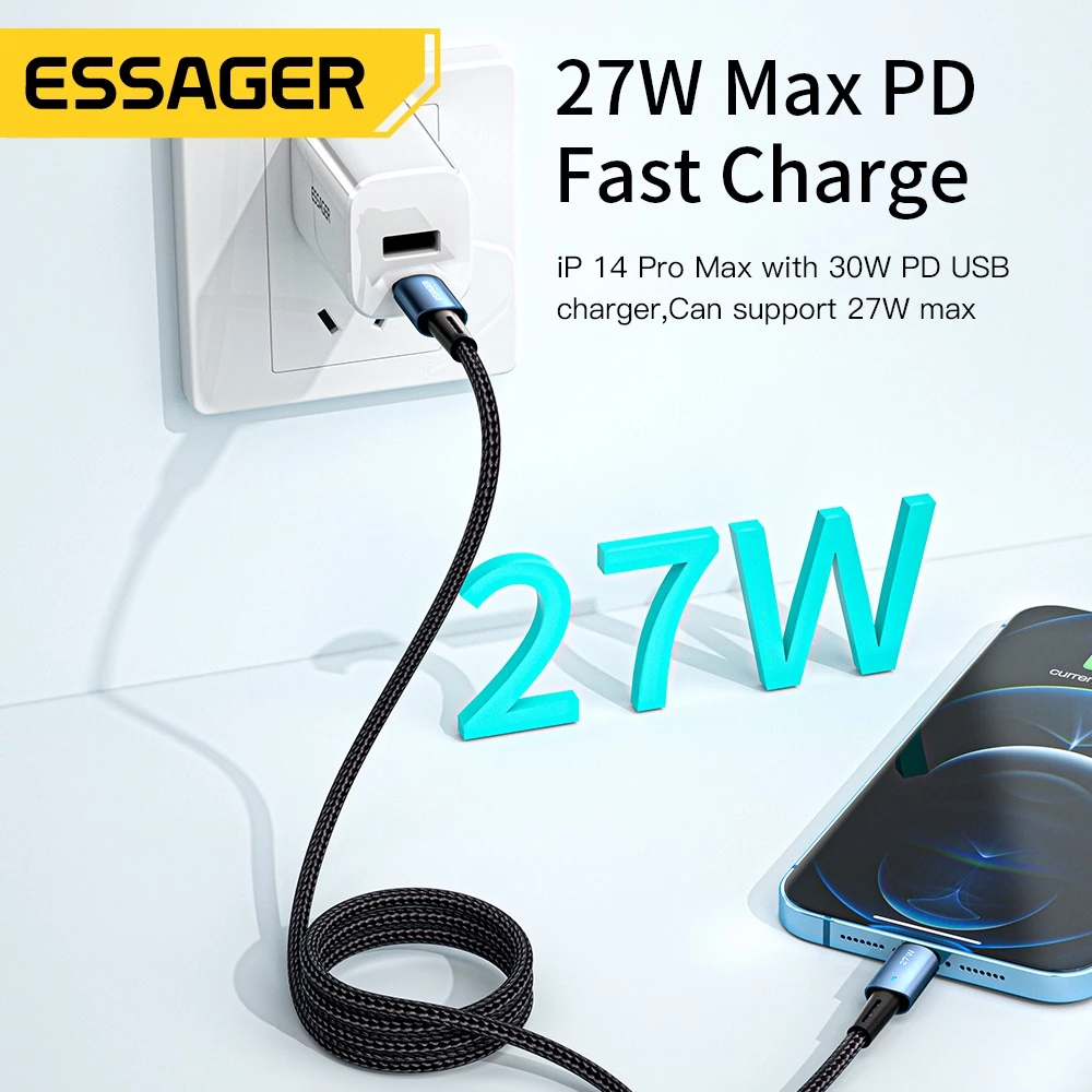 Essager สายชาร์จเร็ว 27W USB-C to Lightning PD 30W thumbnail 5