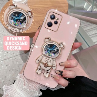 เคสซิลิโคน TPU ลายหมีอวกาศ 6D สําหรับ Realme C35 Oppo