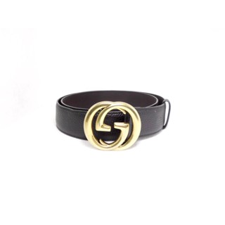 เข็มขัด Gucci belt with interlocking G buckle sz 100 40 มือ 2 ของแท้100%