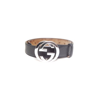 เข็มขัด Gucci Signature Leather belt sz 85 34 มือ 2 ของแท้100%