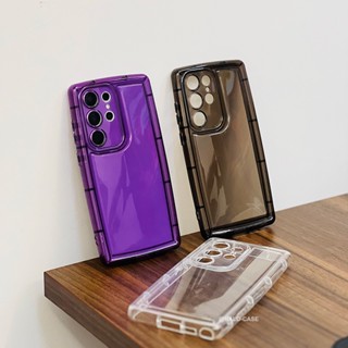 เคส Samsung S23 Ultra Case S21 S22+ โทรศัพท์มือถือแบบนิ่ม ใส กันกระแทก สําหรับ A52S A54 5G A14
