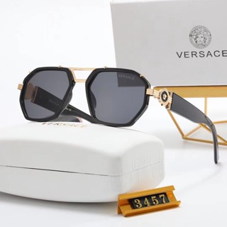 Versace 2023 ใหม่ แว่นตากันแดดแฟชั่น กัน UV หลากสีสัน สําหรับผู้ชาย และผู้หญิง เหมาะกับการเดินทาง และขับรถ 3457