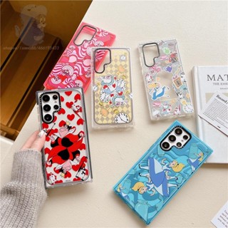 Casetify ใหม่ เคสโทรศัพท์มือถือแบบนิ่ม TPU ใส กันกระแทก ลาย Alice in Wonderland แฟชั่น สําหรับ Samsung Galaxy S23 Ultr