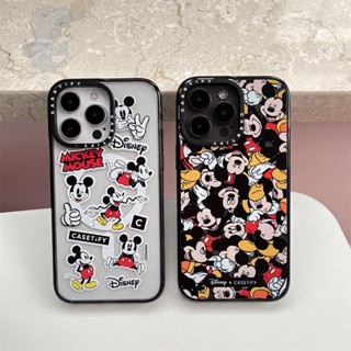 【มิกกี้เมาส์】เคสโทรศัพท์มือถืออะคริลิค แบบแม่เหล็ก พิมพ์ลายตัวอักษร สําหรับ iPhone 14 Pro MAX 11 12 13 Pro MAX 14 Plus