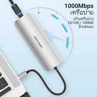 Vention USB C Hub TYPE C to HDMI Docking Station 4K 30Hz 3.0 RJ45 SD TF 3.5มม. PD 100W Port usb adapter 9 In 1 Hub สายusbต่อคอม ​สายต่อ usb Thunderbolt MacBook iPad PC สายotg USB HUB
