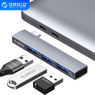 Orico Type C Hub อะแดปเตอร์ฮับ USB 3.0 Type C อะลูมิเนียม ขนาดเล็ก ความเร็วสูง 3 พอร์ต USB 2.0 อุปกรณ์เสริม สําหรับคอมพิวเตอร์ แล็ปท็อป