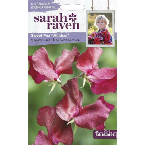 เมล็ด Sarah Raven ข้าวโพดข้าวโพดไม้ฤดูร้อนที่ง่ายของคุณเอง Sweet Pea &amp; #039;Windsor &amp; #039; Seeds Packet ข้าวโพด