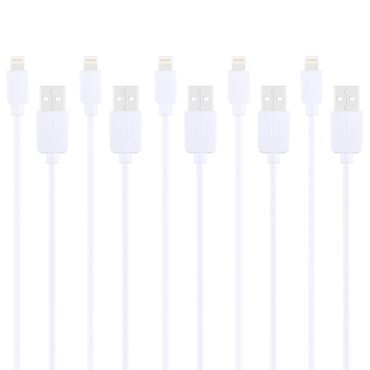 Haweel สายชาร์จซิงค์ข้อมูล ความเร็วสูง 8 pin เป็น USB 1 เมตร สําหรับ iPhone iPad 5 ชิ้น