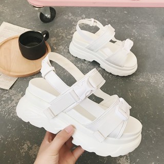 🐻 รองเท้าแตะรัดส้นส้นตึก Platform Shoes สูง 8 cm มีถึงไซส์ 42  (218)