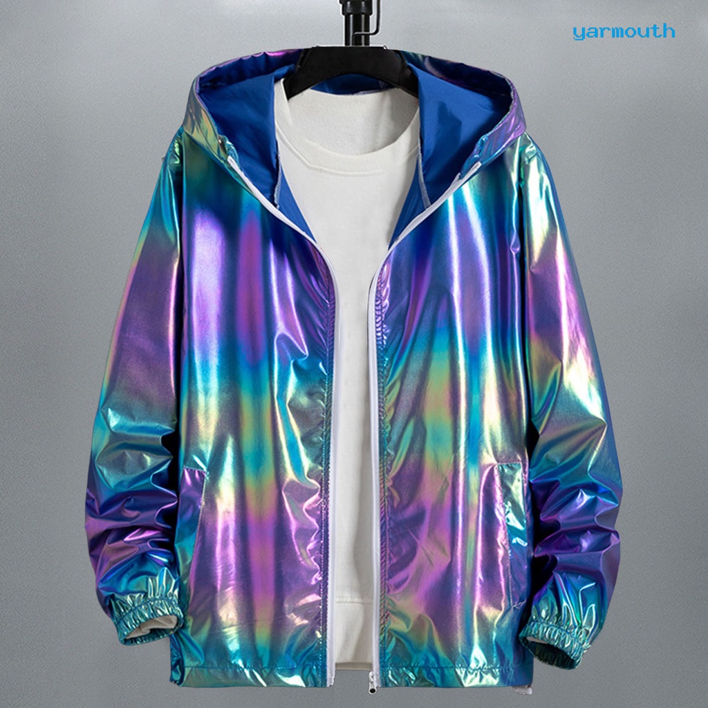 Yyr–เสื้อแจ็กเก็ตกันลม แขนยาว มีฮู้ด ไล่โทนสี บางพิเศษ ยืดหยุ่น กันแดด หลากสี สําหรับผู้ชาย ราคา ถูกที่สุด ดีลบีเคเค แกลเลอรีภาพที่ 4