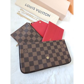 💥💥กระเป๋าสะพาย Like new Lv felicie damier microchip