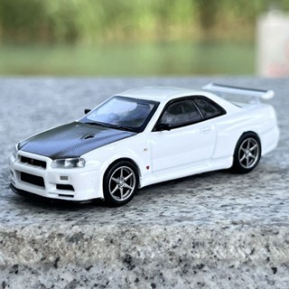 โมเดลรถยนต์ T TSM MINI GT 1: 64 Nissan Skyline Skyline GT-R R34 V-Spec II