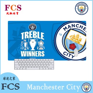 แผ่นรองเมาส์ ลายมงกุฎ Manchester city UCL EPLFA Triple Crown MC Blue Moon city Debra Nehabao ขนาดใหญ่ 2023