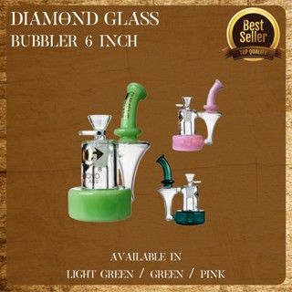 แจกันแก้ว Diamond Glass 6Inch Bubbler